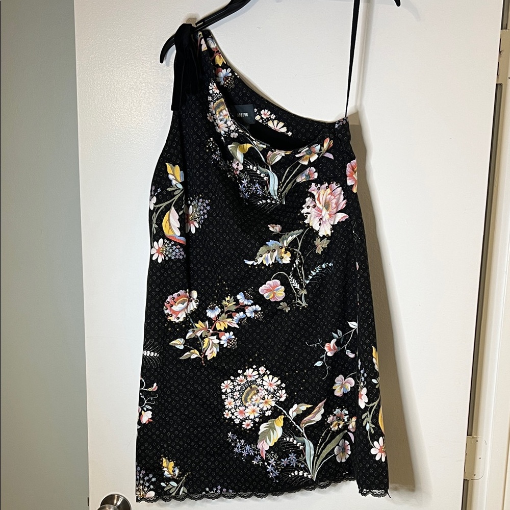 Maeve Black Floral One-Shoulder Dress - Picture 3 of 5
